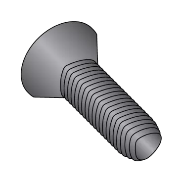 6-32X3/8  Phil Flat Taptite Alternative Thread Rolling Scrw Fully Thread Black Oxide & Wax