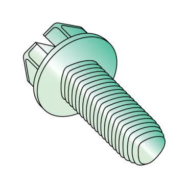10-32X5/16  Slot IndHexWash Taptite Alternative Thread Roll Screw Fully Thrd Zc GreenBakeWax
