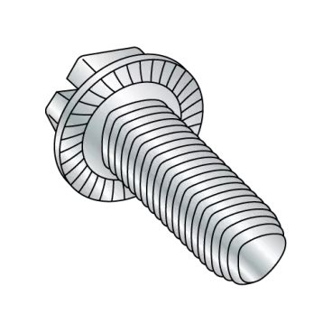5/16-18X3/4  Slot IndHexWash Serrated Taptite Alternative Thread Roll Fully Thrd Zinc BakeWax