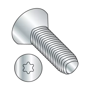 5/16-18X1  6 Lobe Flat Taptite Alternative Thread Rolling Screw Fully Thrd Zinc Bake & Wax