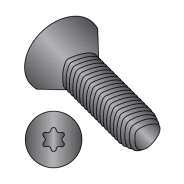 5/16-18X1  6 Lobe Flat Taptite Thread Rolling Scrw alternate Fully Thread Black Oxide & Wax