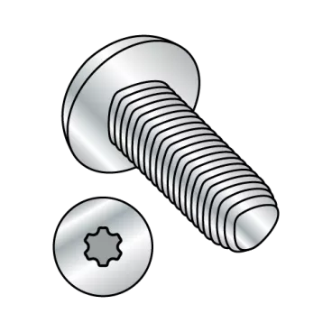 4-40X1/4  6Lobe Plus Pan Taptite Alternate Thread Rolling Screw Full Thrd Zinc Bake & Wax