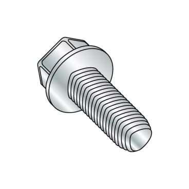 10-24X1  Unslot Ind Hexwash Taptite Alternative Thread Roll Screw Full Thrd Zinc Bake Wax