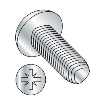 8-32X5/16  Pozi Drive Pan Taptite Alternative Thread Rolling Screw Full Thrd Zinc Bake &Wax