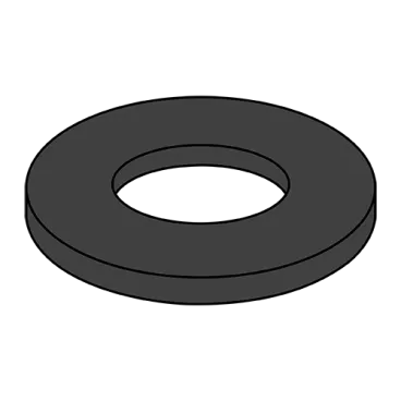 2X1/4X.062  Flat Washer Nylon Black