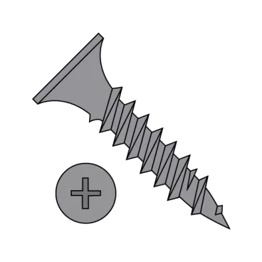 6-18X1 5/8  Phillips Bugle Head Fine Thread Drywall Screw Black Phosphate