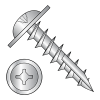 Large Round Washer - Square-Phillips Combo Recess - Deep Thread Wood Screws - #17 Point - Zinc