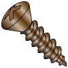 Oval - Phillips - Type AB - Self Tapping Screws - Antique Brass