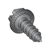 Serrated Hex Washer - Slotted - Type AB - Self Tapping Screws - Black Oxide