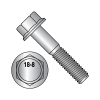 Indented Hex Flange Bolts - 18-8 Stainless