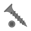 Bugle - Square Recess - Drywall Screws - Coarse Thread - Sharp Point - Black Phosphate