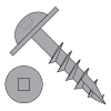Round Washer - Square Recess - Type 17 Point - Pocket Hole - Face Framing Screws - Coarse Thread - Plain