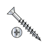 Phillips - Flat With Nibs - Wood Screws - #17 Point - Zinc