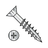 Phillips - Flat With Nibs - Wood Screws - #17 Point - 18-8 Stainless - Partially Threaded