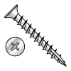Phillips - Flat w/o Nibs - #17 Point - Deep Thread Wood Screws - Zinc