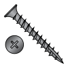 Flat - Phillips - w/o Nibs - #17 Point - Deep Thread Wood Screws - Black Oxide