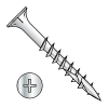 FLAT W/NIBS - PHILLIPS - DEEP THREAD SCREWS - DOUBLE #17 PT. - Zinc