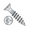 Phillips - Flat with Nibs - Deep Thread Wood Screws - Zinc - Partially Theaded