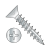 Large Flat - Phillips - With TYPE 17 Point - Deep Thread Wood Screws with Coarse Thread - Nickel