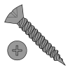 Oval - Phillips - Hinge Screws - Twinfast Fine Thread - Plain Finish