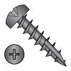 Pan - Phillips - #17 Point - Deep Thread Wood Screws - Black Oxide 