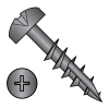 Pan - Phillips - #17 Point - Deep Thread Wood Screws - Partial Thread - Black Oxide