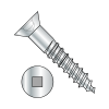Flat - Square Recess - Full Body Wood Screws - Zinc