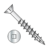 Flat With Nibs - Square Drive - Deck Screws With #17 Point - 18-8 Stainless Steel - 2/3 Thread