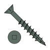 Flat w/ Nibs - Square Drive - Deck Screws - Type 17 Point - Ceramic Green