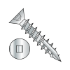 Square Recess - Flat with Nibs - Deep Thread Wood Screws - Type-17 Point - Zinc