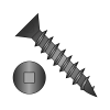 Flat - Square Recess - Deep Thread Wood Screws - Full Thread - Black Oxide
