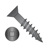Flat - Square Recess - Deep Thread Wood Screws - Partial Thread - Black Oxide