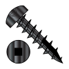 Pan - Square Recess - Deep Thread Wood Screws - #17 Point - Black Oxide
