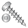 Square Recess - Pan Head - Deep Thread Wood Screws - Zinc