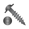 Round Washer - Square Recess - Deep Thread Wood Screws - Partial Thread - Black Oxide