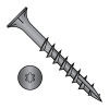 Six Lobe - Flat With Nibs - Deep Thread Wood Screws - #17 Point - Black Oxide- Partially Threaded