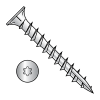 Six Lobe - Flat With Nibs - Deep Thread Wood Screws - #17 Point - Zinc