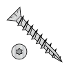 Six-Lobe - Flat Head w/ Nibs - Deck Screws - #17 Point - Full Thread - High Corrosion Resistance - Zinc