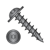 Round Washer - Six Lobe - Type 17 Point - Deep Thread Wood Screws - Black Oxide