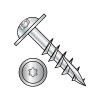 Round Washer - Six Lobe - Deep Thread Wood Screws - Long #17 Point - Partial Thread - Zinc
