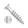 #8 Flat Combo Drive - WITH NIBS - Deep Thread Wood Screws with #17 Point - Zinc