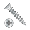 Flat - Square - Phillips - Combo Recess - Deep Thread Wood Screws - Full Thread - Zinc