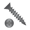 Flat - Square - Phillips - Combo Recess - Deep Thread Wood Screws - Full Thread - Black Oxide