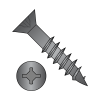 Flat - Square - Phillips - Combo Recess - Deep Thread Wood Screws - Partial Thread - Black Oxide