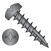 Pan - Square Phillips Combo - Deep Thread Wood Screws - #17 Point - Black Oxide