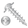 Round Washer - Combo Recess - Deep Thread Wood Screws - #17 Point - Zinc