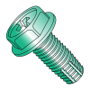 Hex Washer - Phillips - Type F - Thread Cutting Screws - Zinc Green