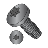 Pan - Six-Lobe - Type F - Thread Cutting Screws - Black Phosphate