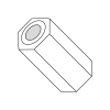  One Quarter - Hex Spacers - Nylon
