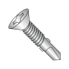 #4 Point - Flat - Phillips with Wings - Self Drilling Screws with Machine Screw Threads - 410 Stainless 